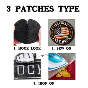 Custom Name Patches Embroidered, Iron-on, Sew-on, Hook and Loop Patch ...