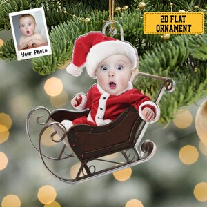 Personalized Face Baby Ornament, Custom Photo Baby Acrylic Ornament ...