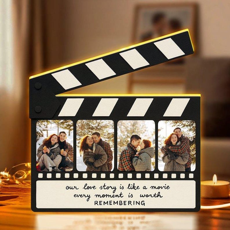 Custom Clapper Board Clapperboard Custom Photo - Personalized Light Box - Unique Christmas ...