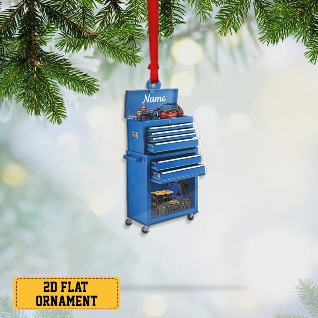 Custom Mechanic Tool Box Ornament, Mechanic Tool Box Ornament Decor