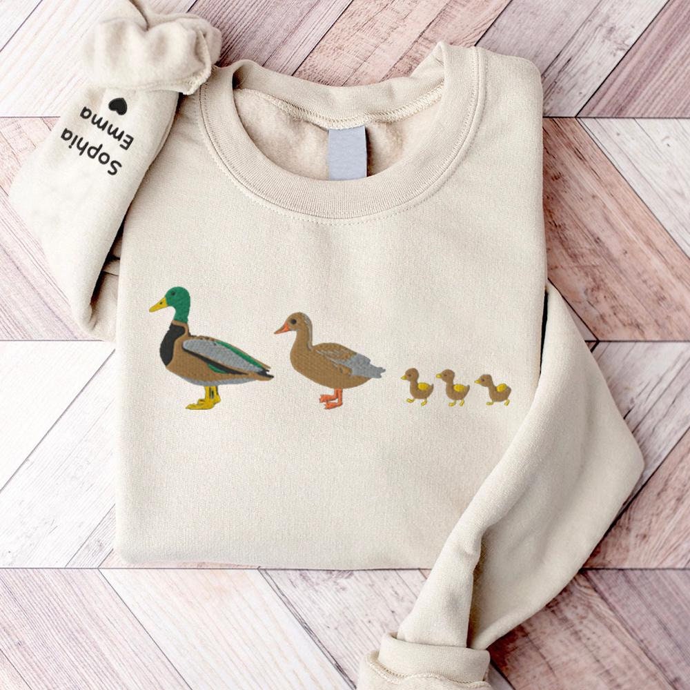 Embroidered Duck Sweatshirt - Etsy