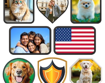 Personalized Photo Patches, Custom Image Patches, Upload Your Image & Text, Personalized Patches with Design Shape Options, Patch Clothing