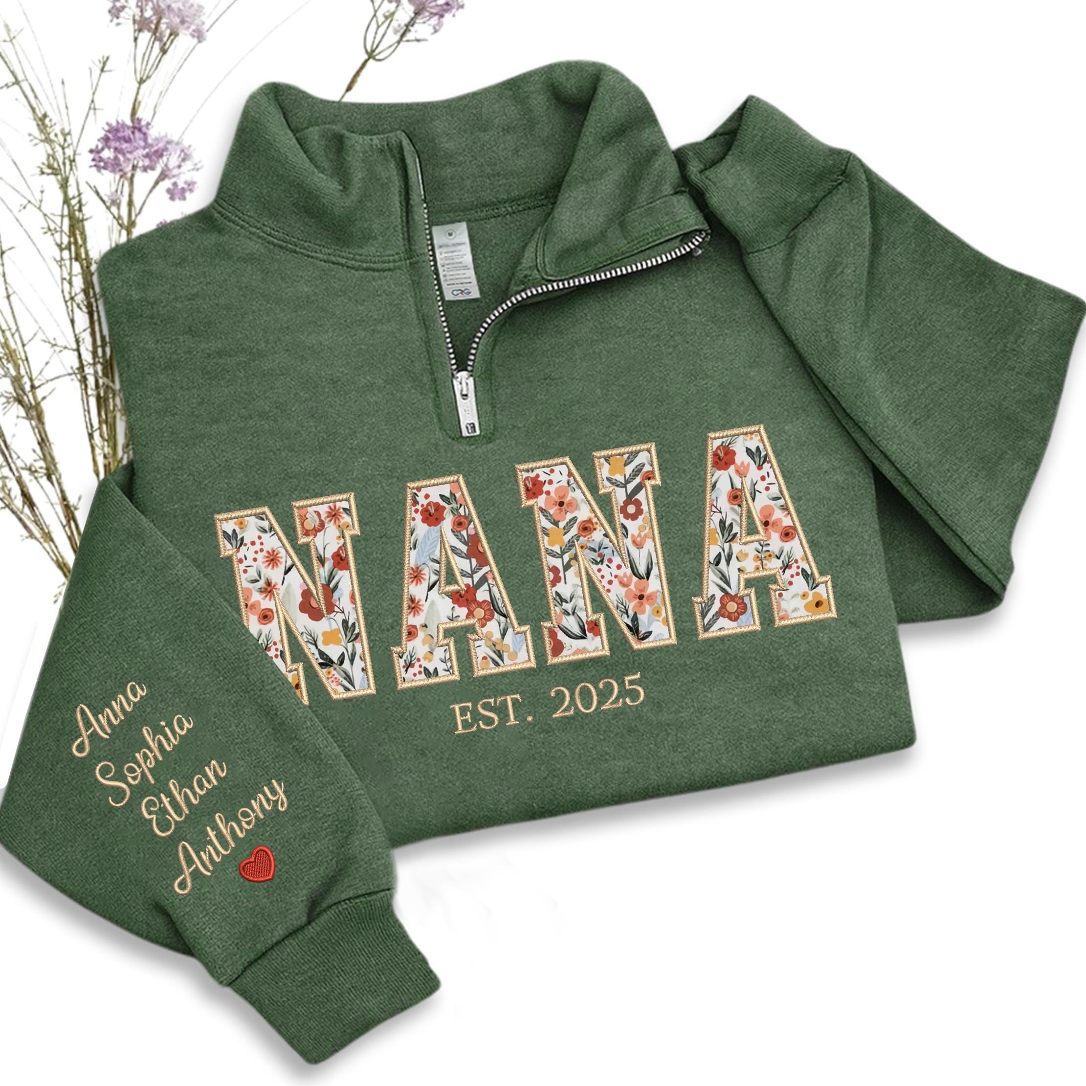 Floral Embroidered Sweatshirt - Etsy
