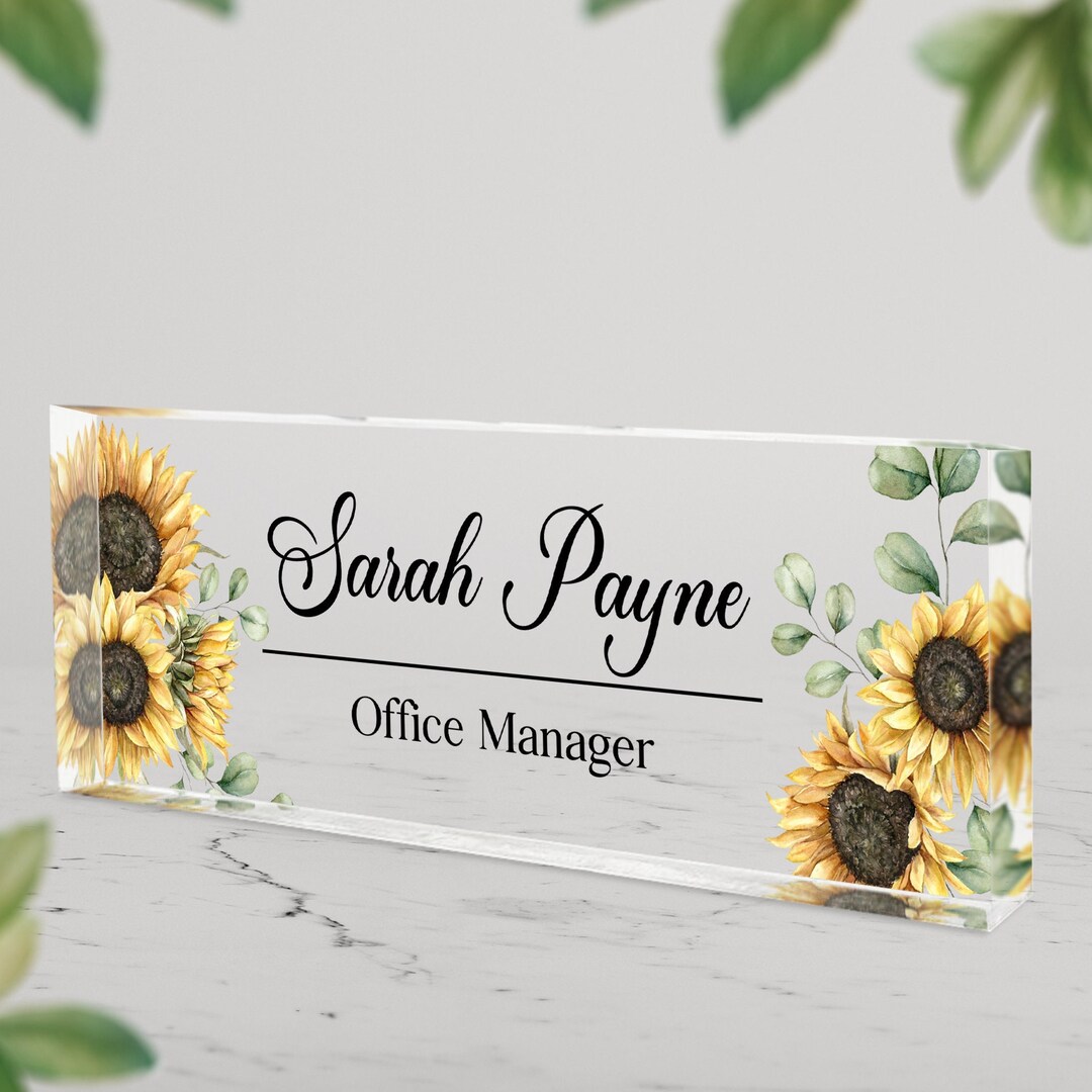 Personalized Office Name Plate for Desk Name Plate Holder - Etsy