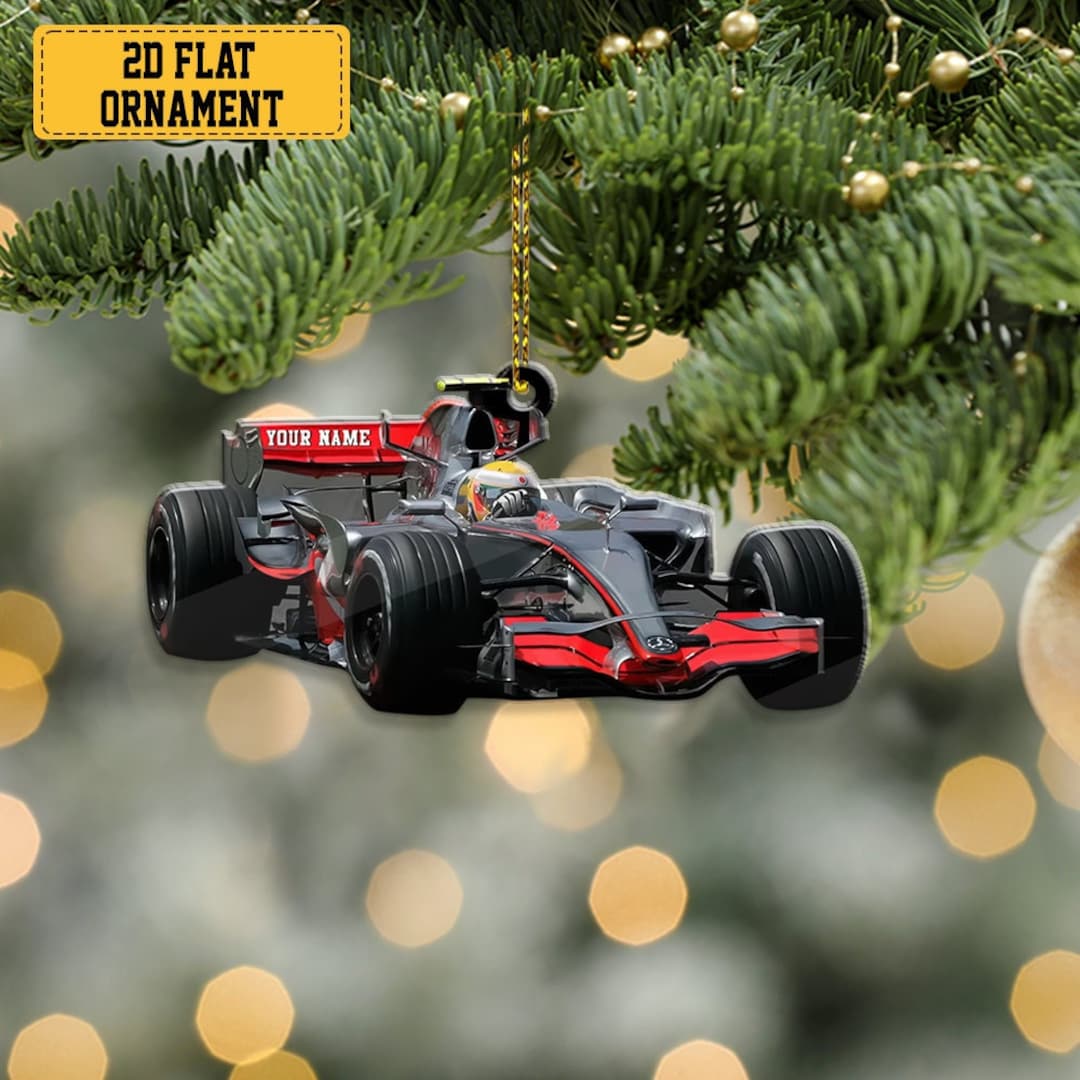 Personalized Racing Car F1 Christmas Ornament, Racing Car Christmas Gifts, Custom Formular Car