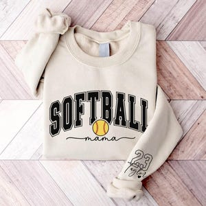 Personalized Softball Mama Sweatshirt, Custom Softball Mom Hoodie, Softball Mama Shirt for Women, Gifts for Softball Mom Mama