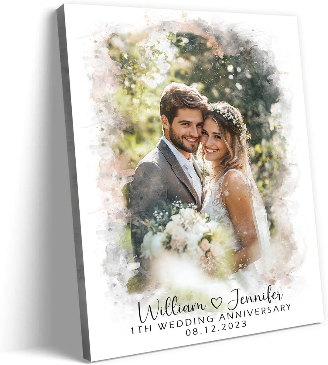 Custom Wedding Oil Painting From Photo Canvas, Custom Wedding Portrait ...