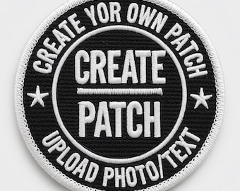 Custom Patches, Personalized Text Patch Iron on/Sew on/Hook & Loop, Add Your Photo, Name, Logo, Make Your Own Patch for Team Clothes Jacket