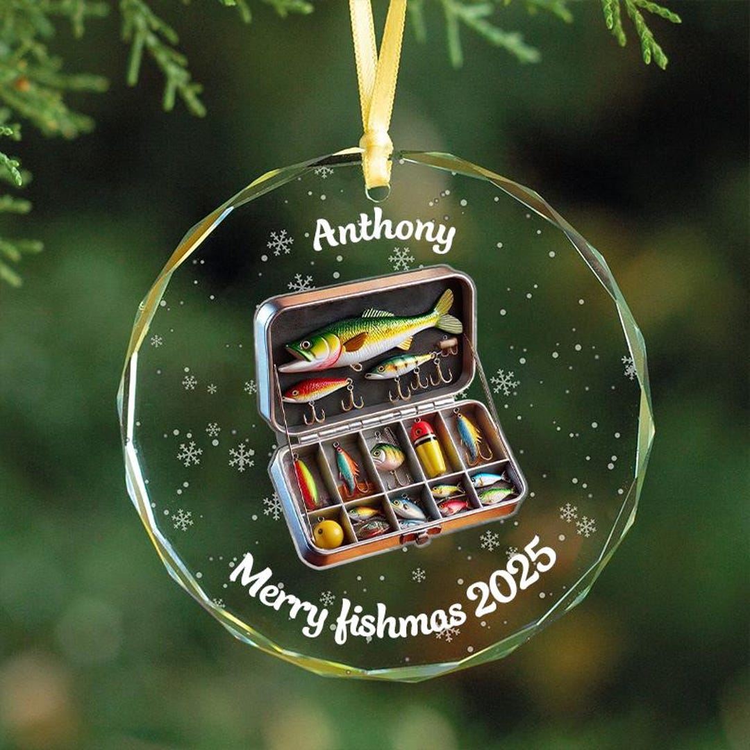 Personalized Fishing Tackle Box 2D Flat Ornament, Fisherman Ornament ...