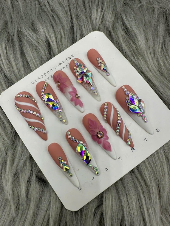 Press on Nails Fake Nails Glue on Nails Coffin Nails