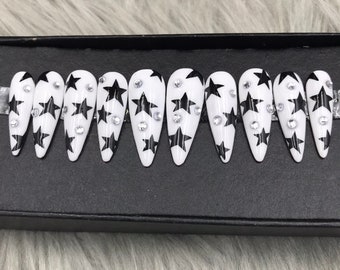 Holy Season Christmas Press On Nails | Fake Nails | Glue On Nails | Press On Nails | Coffin Nails | Luxury Nails | Long Fake Nails - A279