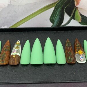 Woody Trend - Luxury Nails | Fake Nails | Glue On Nails | Press On Nails | Coffin Nails  | Fake Nails- A24