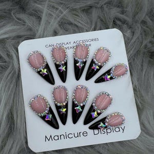 Luxury Press on Nails | Nail Set | Fake Nails | Glue On Nails | Press On Nails | Coffin Nails | False Nails | Long Fake Nails- -A406