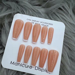 Fake Nails | Glue On Nails | Press On Nails | Coffin Nails | Luxury Nails | Long Fake Nails - A416