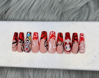 Valentines gift press on nails - A261
