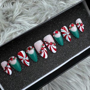 Press On Nails | Fake Nails | Glue On Nails | Coffin Nails  | False Nails | Long Fake Nails-A411