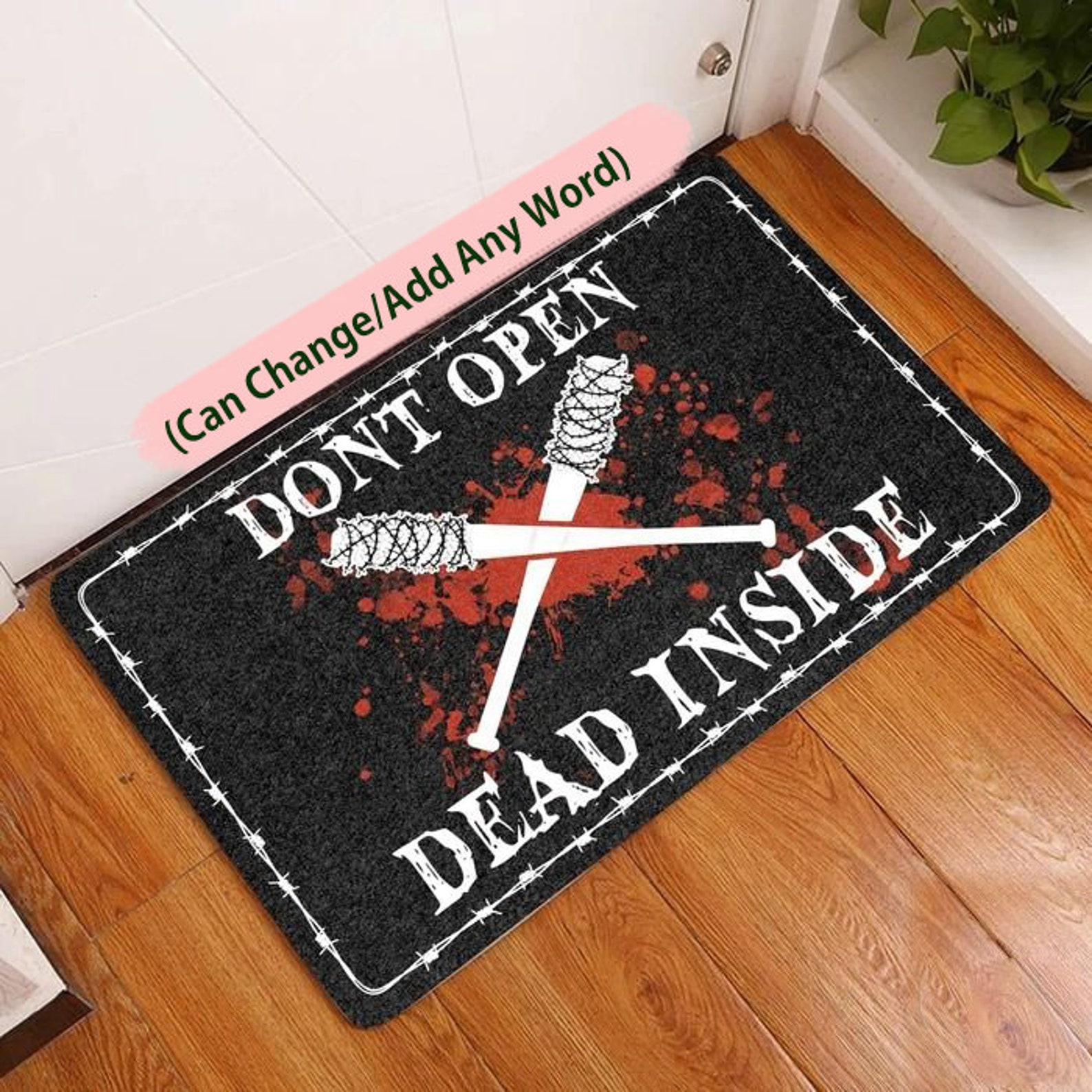 Dont Open Dead Inside Doormat Dont Family Housewarming Gift Etsy