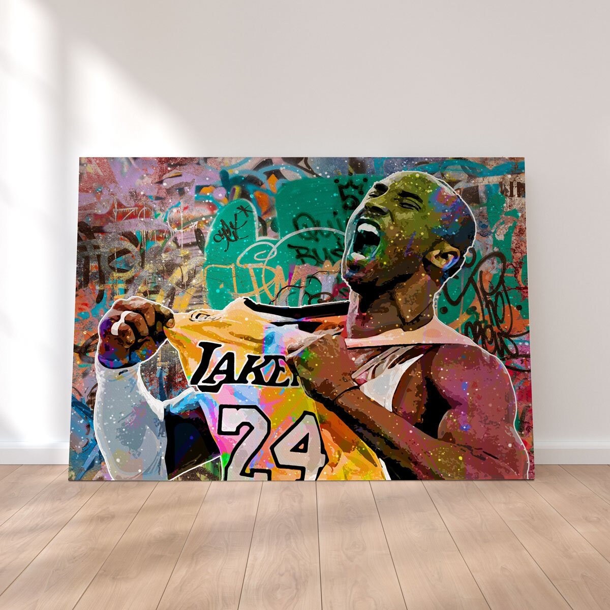 Kobe Bryant 'Legendary Graffiti' Motivation Canvas Etsy