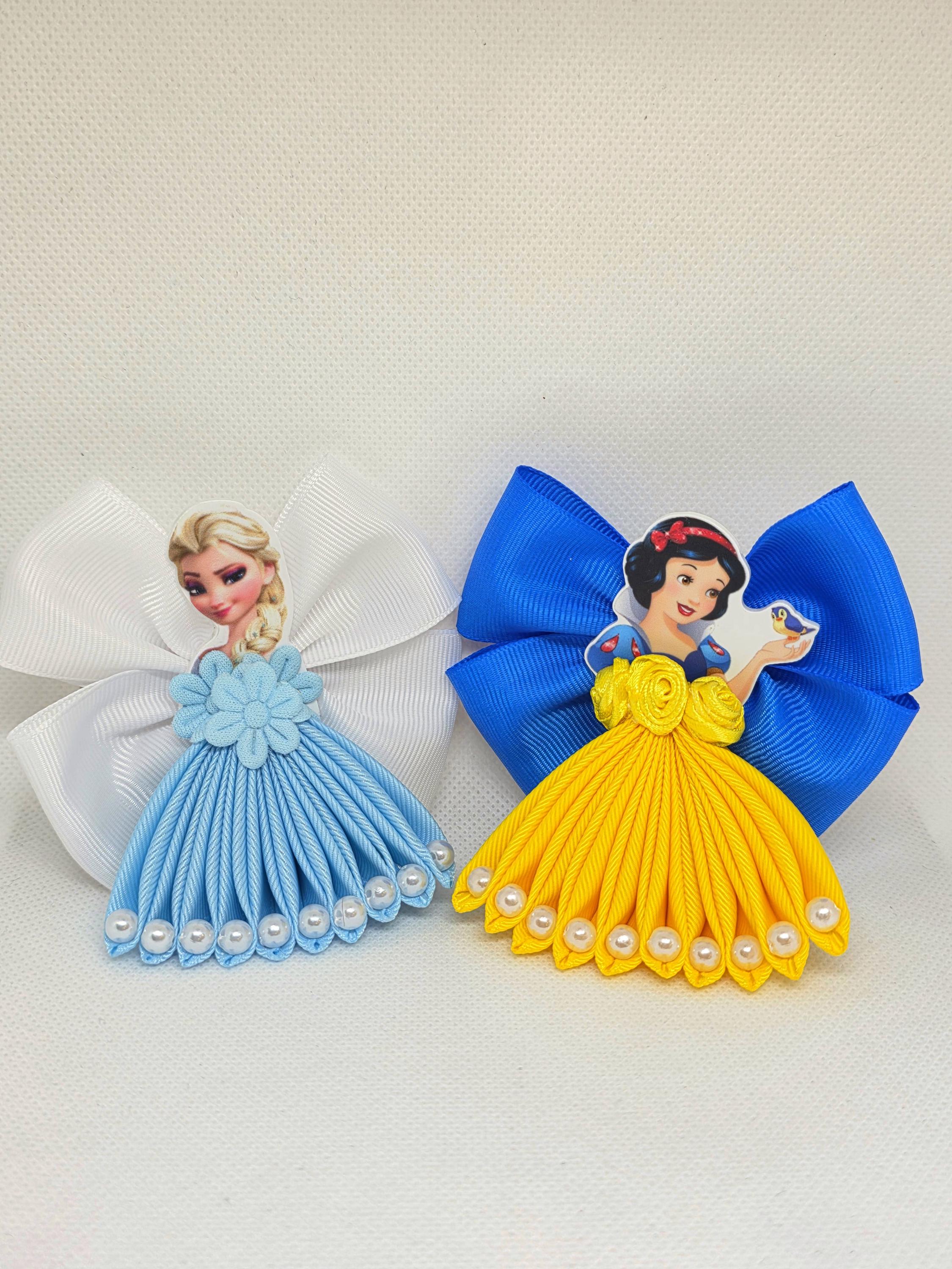 Handmade Princess Hair Bow Clip – Character Ribbon, Pearl Detail - Etsy