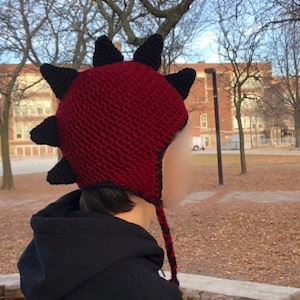 Crochet dragon hat with matching plushy
