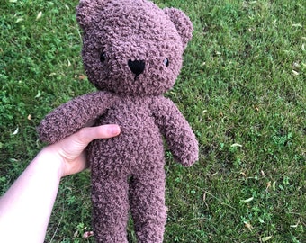 Timothy The Bear, Cute Fluffy Crochet Teddy Bear with Customizable Clothes!