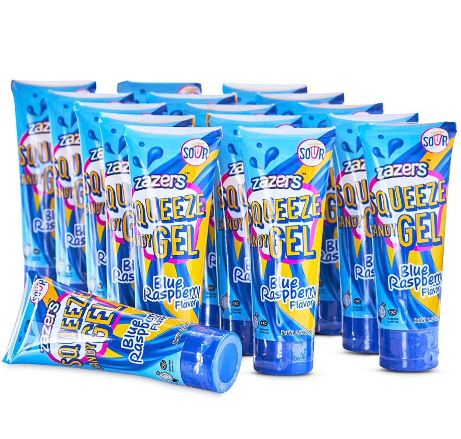 Zazers Sour Squeeze Candy Gel Blue Raspberry Flavor Etsy