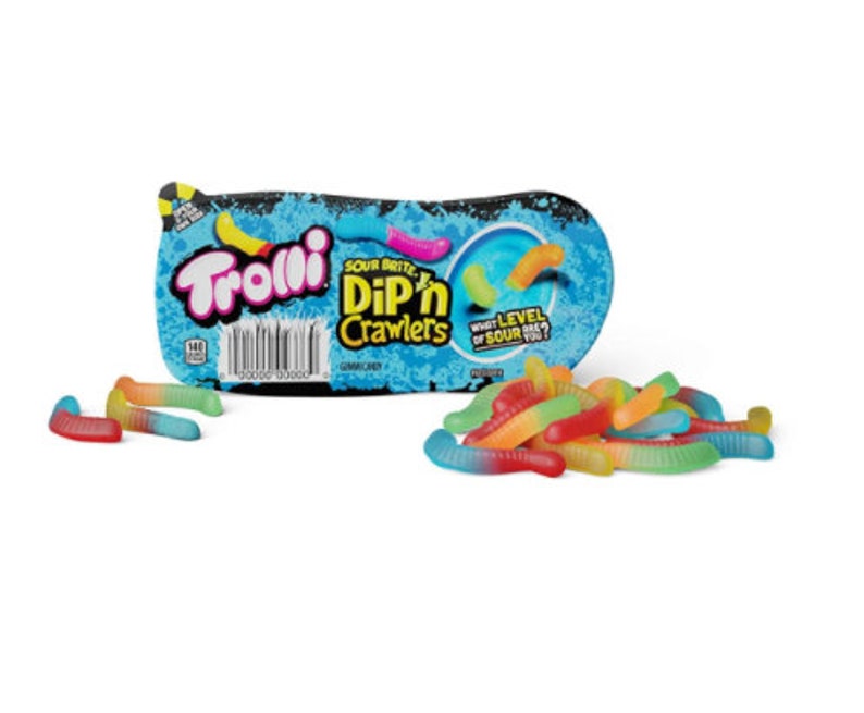 Trolli Sour Brite Dip N' Crawlers Gummy Worms Etsy
