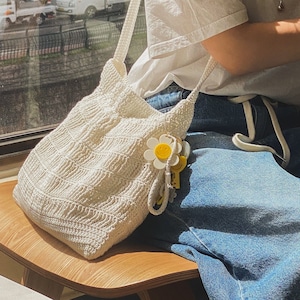 DIY crochet bag pattern - Any Cotton String Net Bag downloadable pattern | easy crochet bag fashion