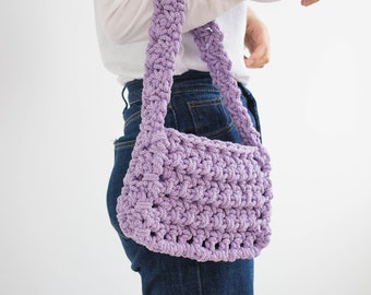 DIY crochet bag pattern - Jemilli Hobo Bag, tote bag, video tutorial available, easy crochet