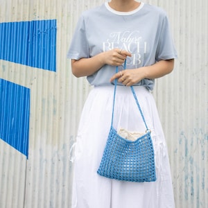 DIY crochet bag pattern - Mini Milli Summer Net Bag crochet pattern, Net Bag, cross body bag