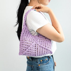 DIY crochet bag pattern - Olio Hobo Motif Bag downloadable pattern (tutorial available) easy crochet bag fashion