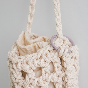 DIY crochet bag pattern Jemilli Merci bag, simple and easy crochet bag, making a daily everyday bag, beginner level image 10
