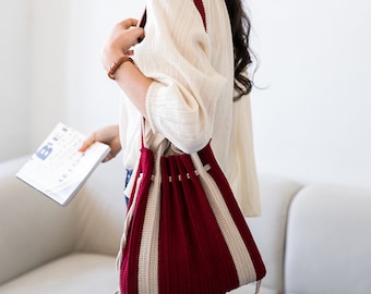 DIY crochet bag pattern - Olio Pleated Bag downloadable pattern only, crochet bag, special design, daily bag, gift, unique design