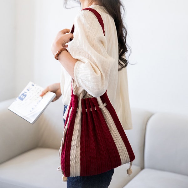 Modèle de sac au crochet bricolage - Olio Pleated Bag modèle téléchargeable uniquement, sac au crochet, design spécial, sac quotidien, cadeau, design unique