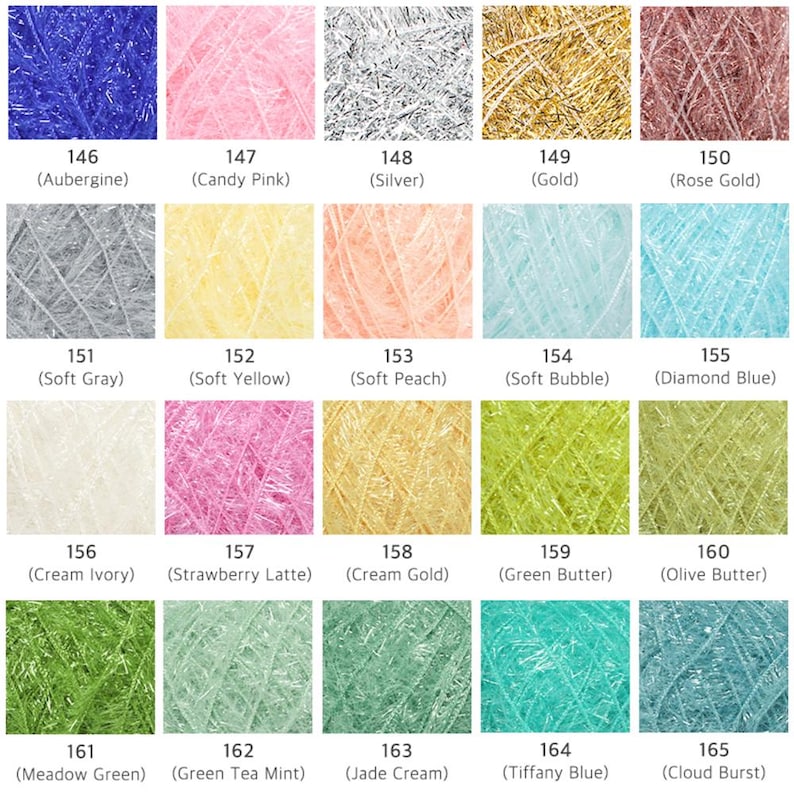 Color [171-216] Scrubber High Luffa Yarn (80g) DIY Yarn for Knitters to ...