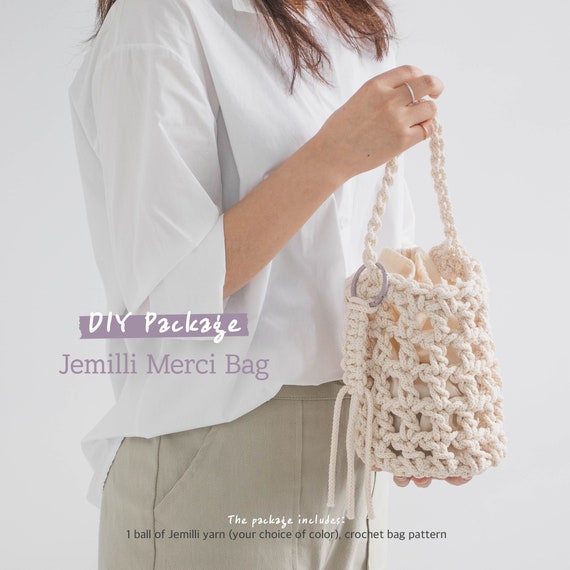 Crochet Bag Kit, Crochet Kit Beginner With Yarn, Crochet Kit for Adults,  Crochet Kit Tote Bag, Crochet Pattern VIDEO 