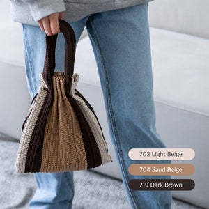 DIY crochet bag pattern - Olio Pleated Bag downloadable pattern only, crochet bag, special design, daily bag, gift, unique design image 7