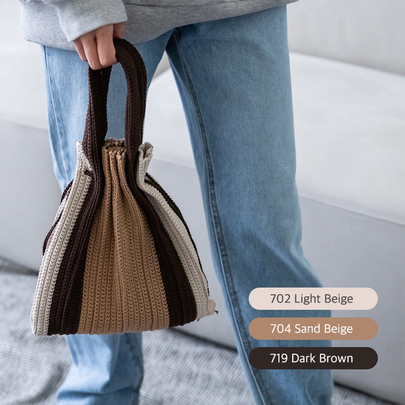 DIY crochet bag pattern - Olio Pleated Bag downloadable pattern only, crochet bag, special design, daily bag, gift, unique design image 7