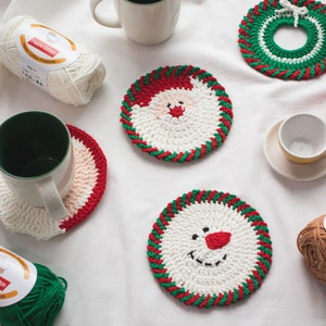 Patron au crochet DIY - Happy Merry Tea Coaster