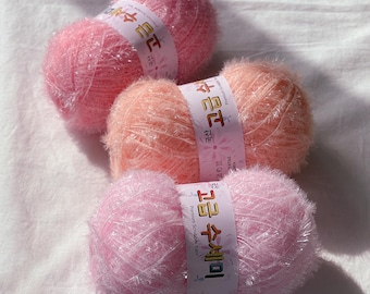 Colorful Scrubber Yarn(80g): color 1-170, DIY Knit Luffa Yarn