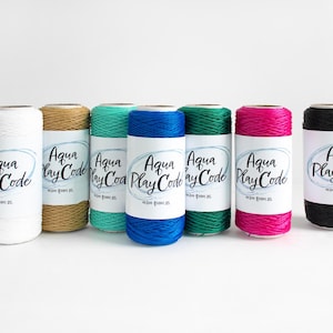 Aqua Play Code Yarn (50g) : Crochet, Knitting and More, polyethylene yarn perfect for bags, High Quality, 7Colors
