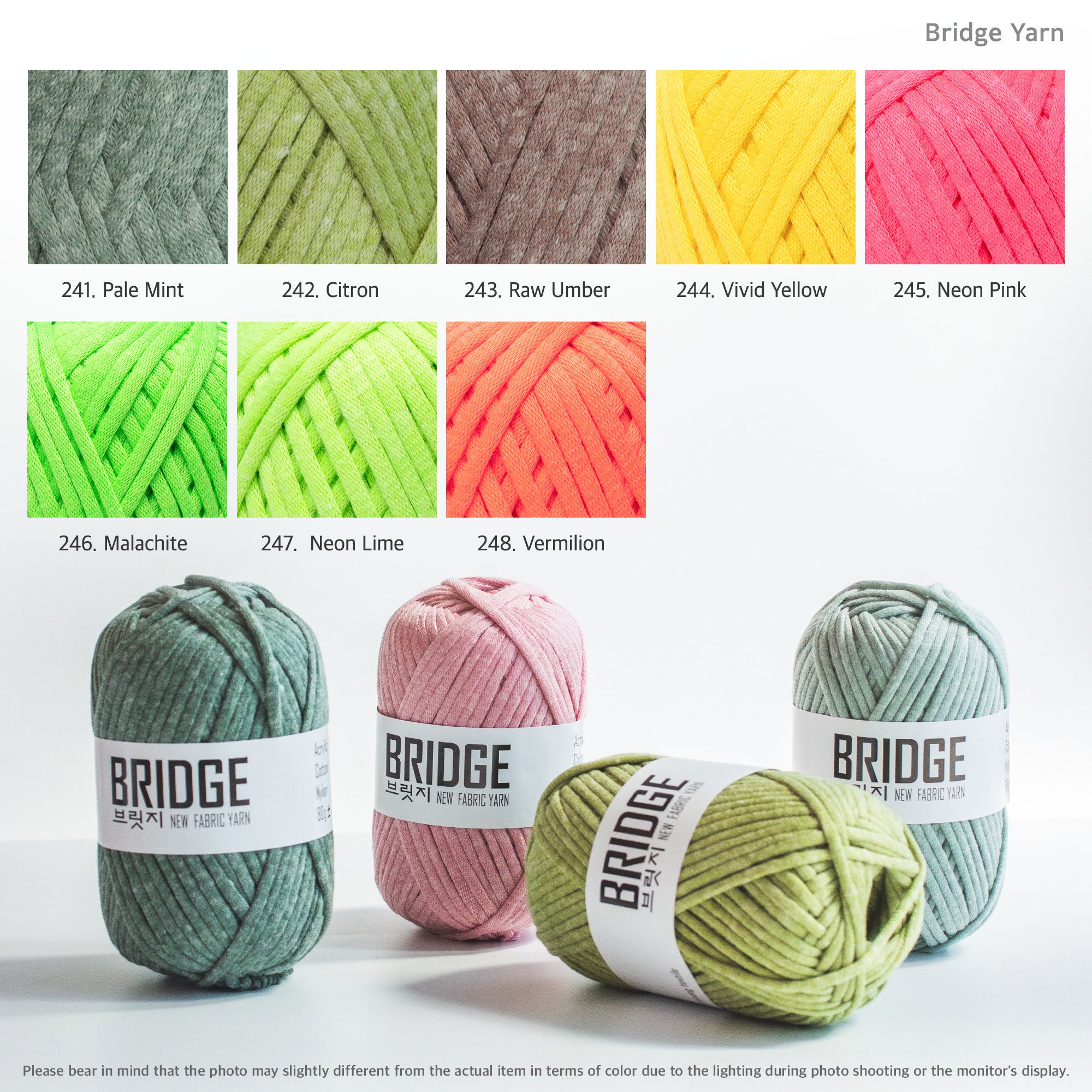 ブリッジヤーン（80g）：かぎ針編み、編み物など、バッグ、帽子、ラグ