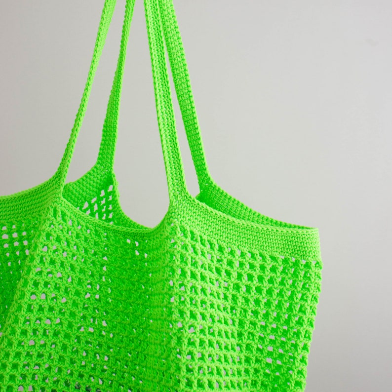 DIY crochet bag pattern Beach Net Bag downloadable pattern only, great for summer, vacation and gift, Easy to make, beginner level image 8