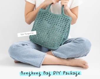 DIY crochet bag package: yarn and pattern - Bongbong Net Bag [English, Korean and Japanese ver avaialble]