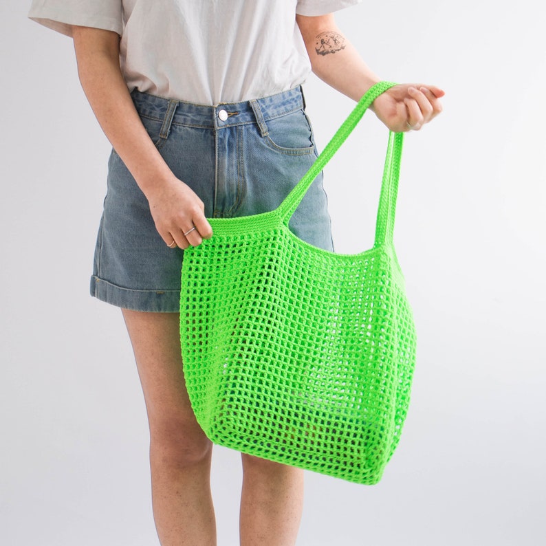 Crochet Beach Net Bag Pattern – Beginner-friendly DIY (PDF Download) - Etsy