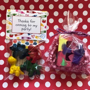 Birthday Party Crayon Favours