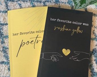 Poetry Journal and Book Bundle | Her Favorite Color Was Sunshine Yellow | Book of Love Poems and Blank Notebook | Poetry Lover's Gift