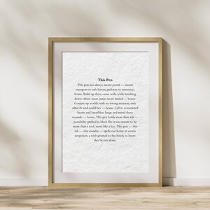 Poesie Print für Schriftsteller | Ungerahmt | Signiertes Prosa Gedicht und Zitat von Amanda Karch | Bücherwurm Geschenk für Schriftsteller, Dichter, Leser, Freund, Familie