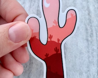 Desert Cactus Sticker | Laptop Sticker | Notebook Sticker | Vinyl Sticker | Waterproof Sticker