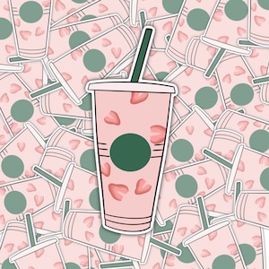 Starbucks Pink Drink Refresher Strawberry Açaí Die Cut Vinyl